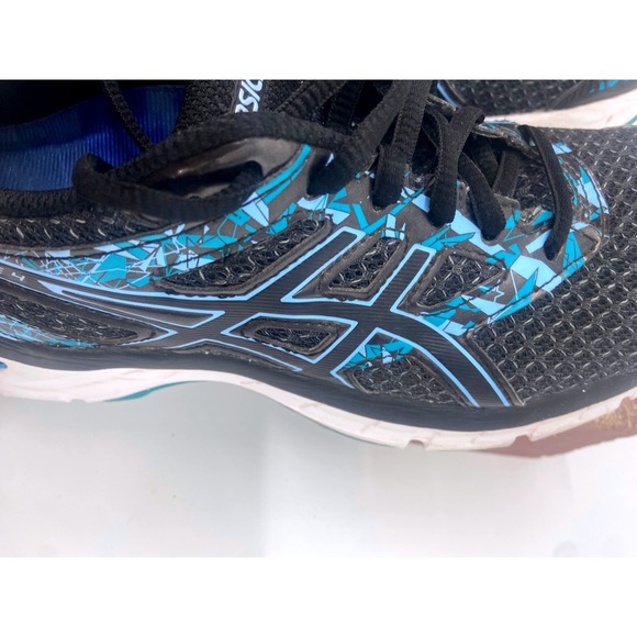 Asics Gel-Excite 4 Mens Running Shoes Black Blue Mesh Sneakers T6E3N Size 8 main image 10